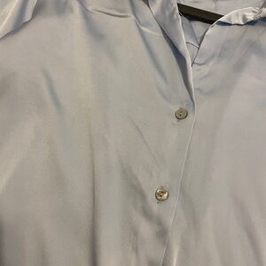 Cupcakes and Cashmere Light Blue Button-Up Blouse